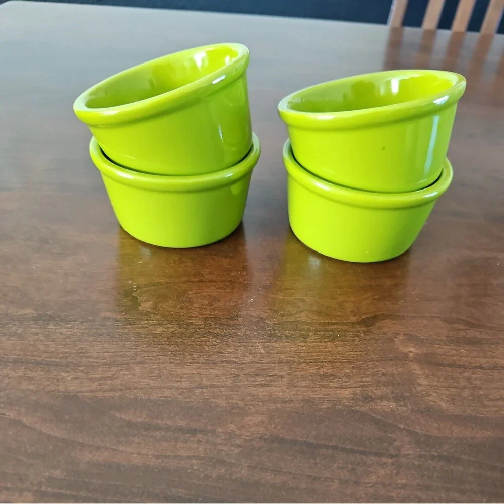 CHANTAL RAMEKINS CUSTARD CUPS  Lime Green